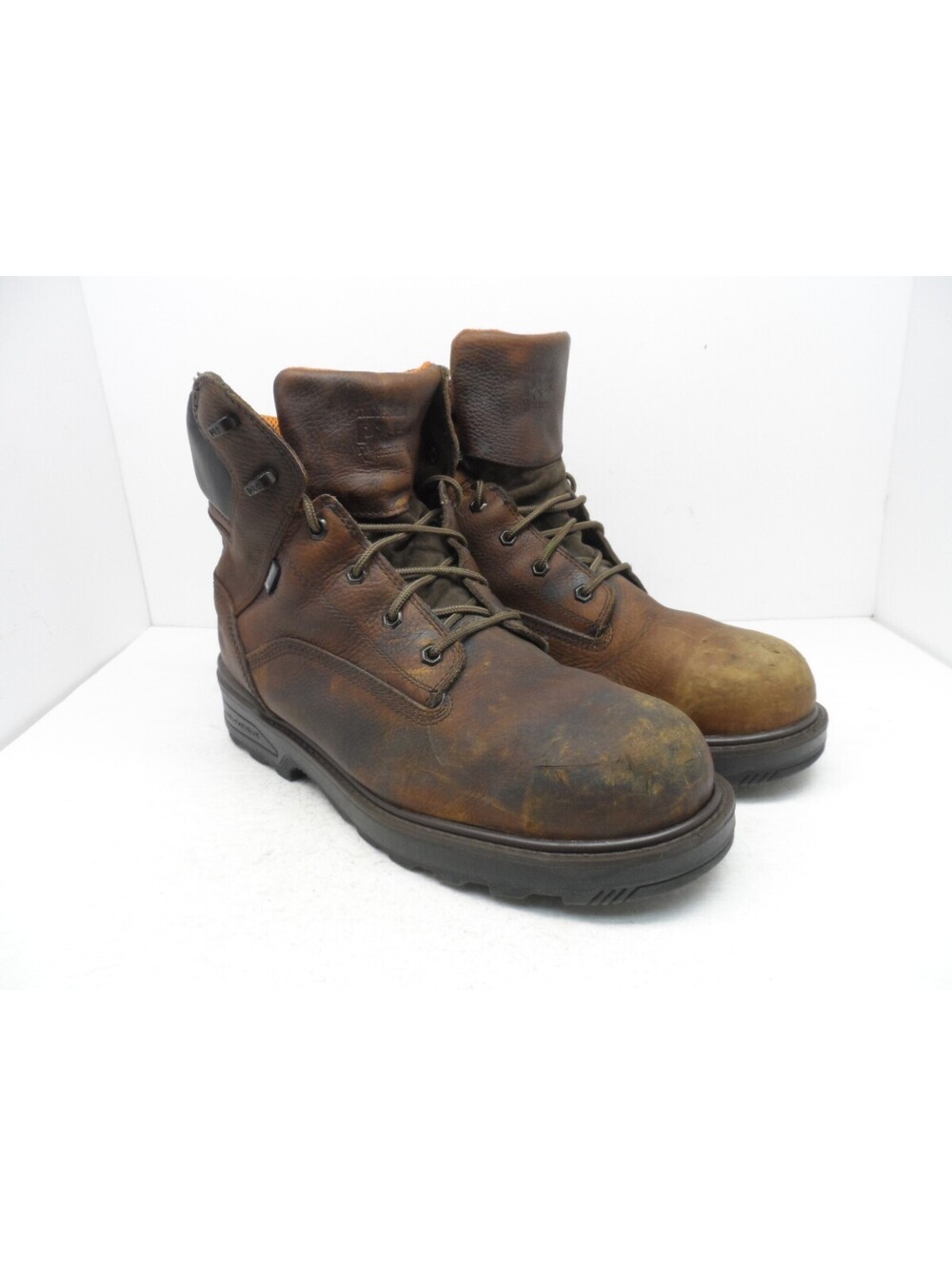 Timberland PRO Men's 6" Resistor Comp. Toe Work Boots A1224 Brown Size 13W